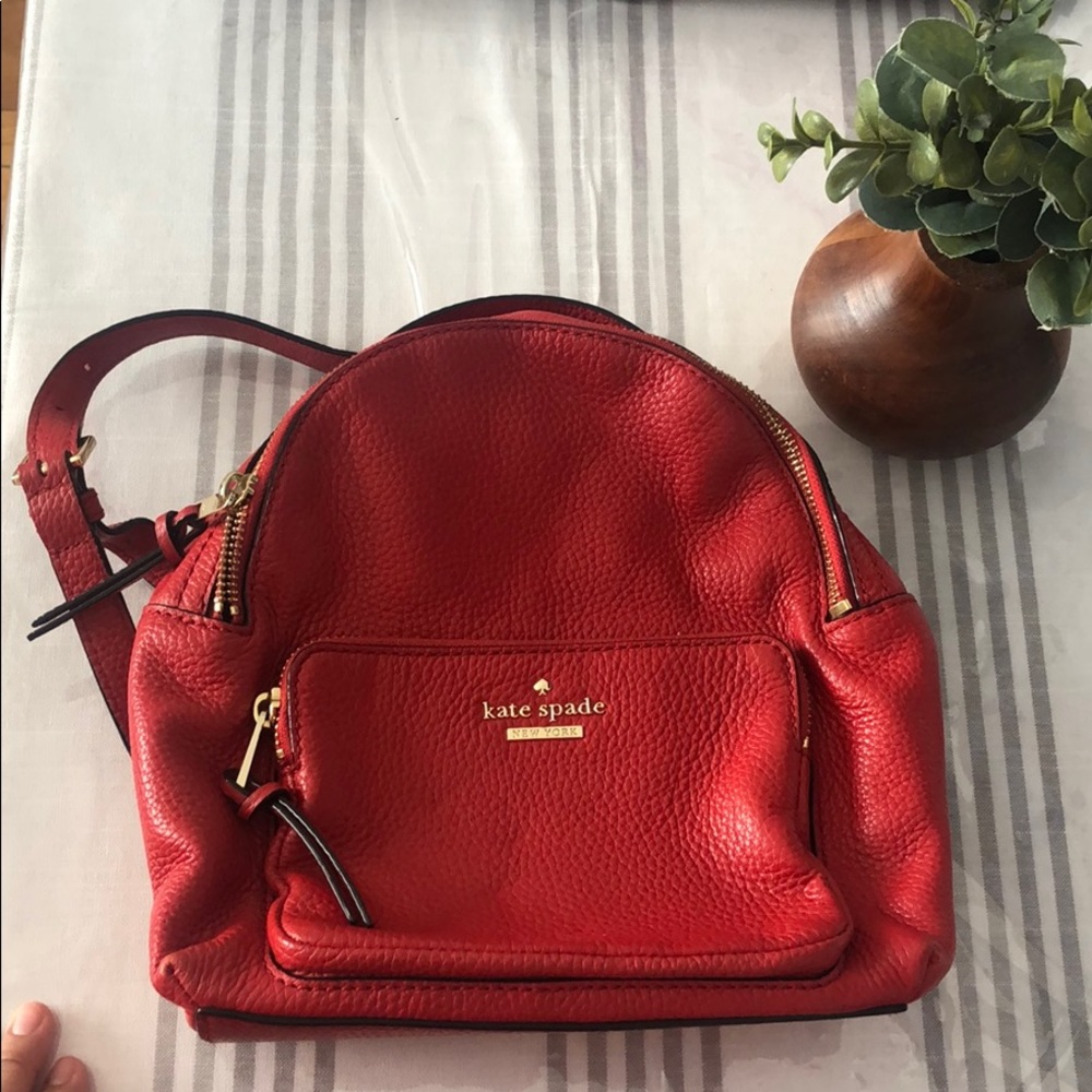 Red Kate spade backpack